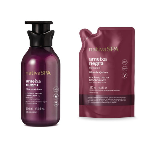 Combo Nativa SPA Ameixa Negra — Loção 400ml + Refil 350ml